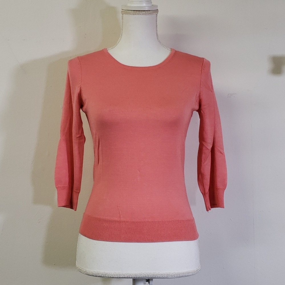 Banana Republic Pink Silk Cotton Stretchy sweater
